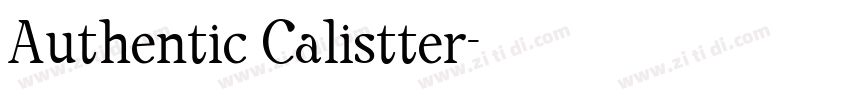 Authentic Calistter字体转换